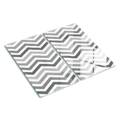 Planche à découper verre Zigzags dans les tons de gris