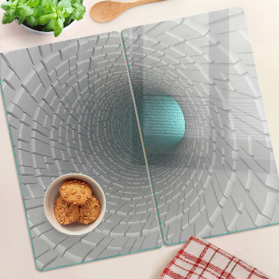 Planche à découper verre Tunnel 3D avec effet de profondeur