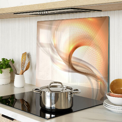 Planche à découper en verre Ondes lumineuses aux nuances d'or