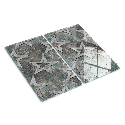 Planche à découper verre Étoiles sur fond texturé