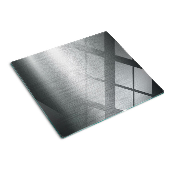 Planche à découper en verre Effet métallique en acier brossé