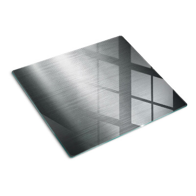 Planche à découper en verre Effet métallique en acier brossé