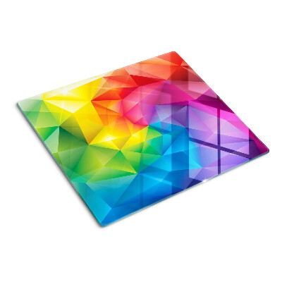 Planche à découper verre Géométrie colorée aux nuances de l'arc-en-ciel