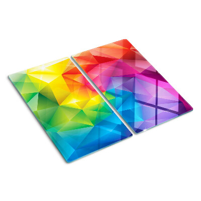 Planche à découper verre Géométrie colorée aux nuances de l'arc-en-ciel
