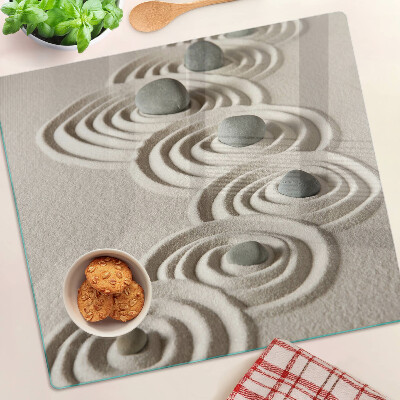 Planche à découper en verre Motifs ondulés dans le sable