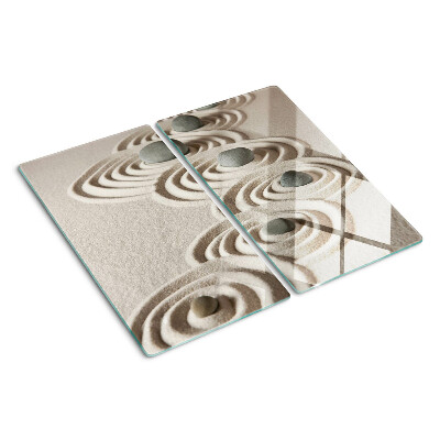 Planche à découper en verre Motifs ondulés dans le sable