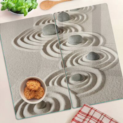 Planche à découper en verre Motifs ondulés dans le sable