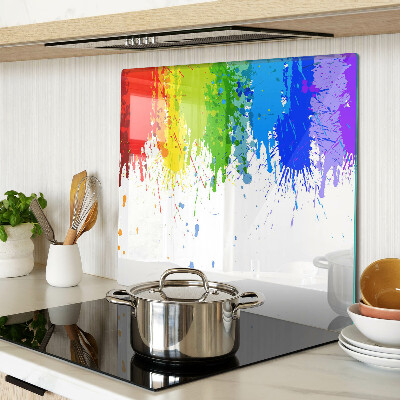Planche à découper en verre Taches de peinture colorées