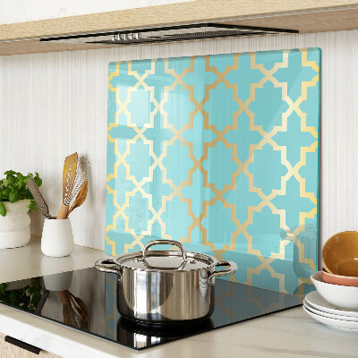 Planche à découper verre Motif arabesque dans les tons de bleu