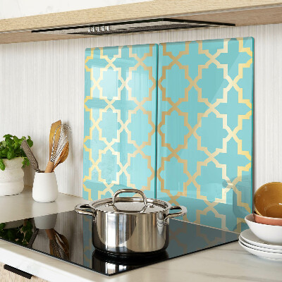 Planche à découper verre Motif arabesque dans les tons de bleu