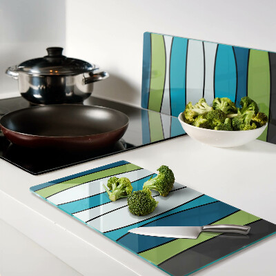 Planche à découper verre Des vagues aux nuances de bleu et de vert