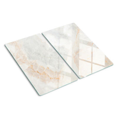 Planche à découper en verre Motif en marbre avec des veines dorées