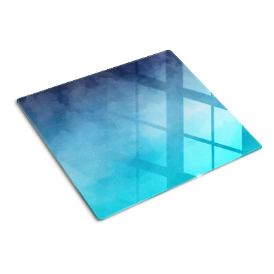 Planche à découper verre Brouillard transparent dans des tons bleus