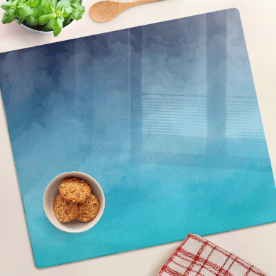 Planche à découper verre Brouillard transparent dans des tons bleus