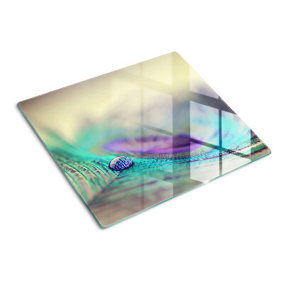 Planche à découper en verre Une goutte sur une feuille
