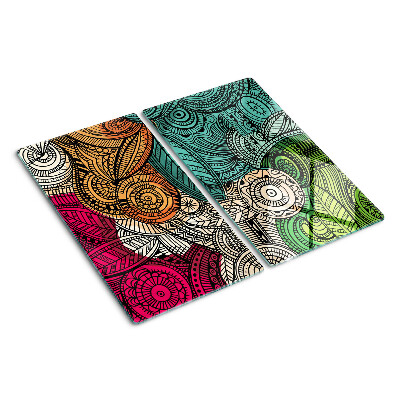 Planche à découper verre Motif mandala aux motifs colorés