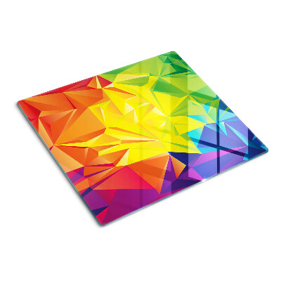 Planche à découper en verre Géométrie des couleurs
