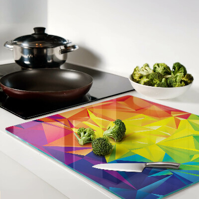 Planche à découper en verre Géométrie des couleurs