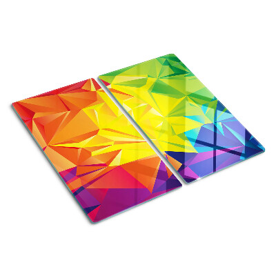 Planche à découper en verre Géométrie des couleurs