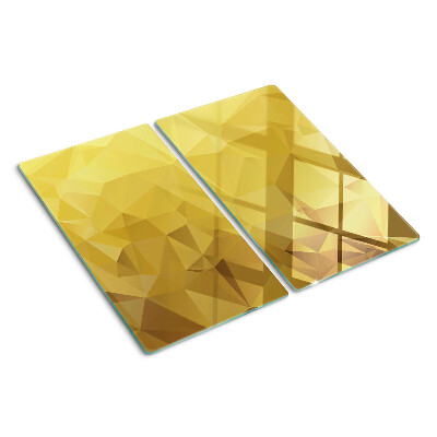 Planche à découper en verre Géométrie dans les tons d'or