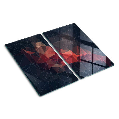 Planche à découper en verre Géométrie abstraite dans les tons de rouge