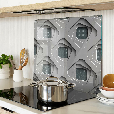 Planche à découper en verre Motifs géométriques dans les tons de gris