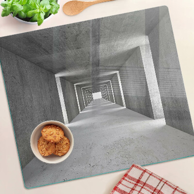 Planche à découper verre Tunnel architectural en nuances de gris