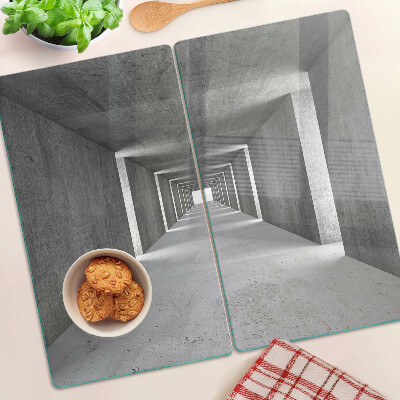 Planche à découper verre Tunnel architectural en nuances de gris