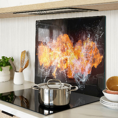 Planche à découper en verre Le feu et l'eau