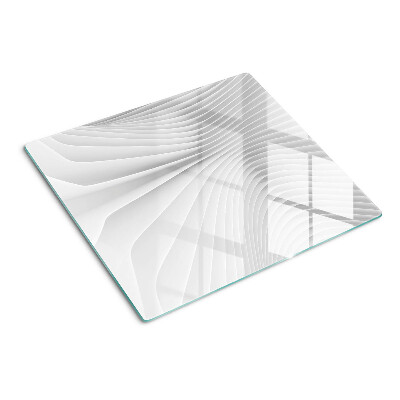 Planche à découper verre Vagues et lignes dans des tons de gris