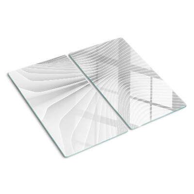 Planche à découper verre Vagues et lignes dans des tons de gris