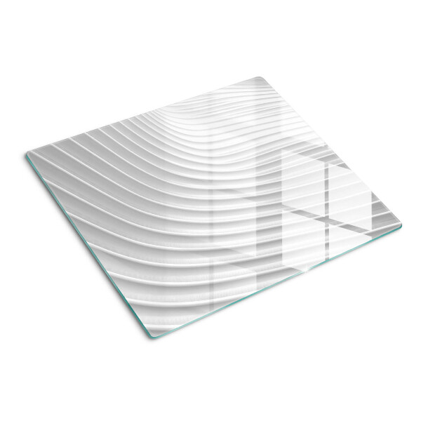 Planche à découper verre Vagues et lignes dans des tons de gris