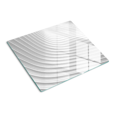 Planche à découper verre Vagues et lignes dans des tons de gris