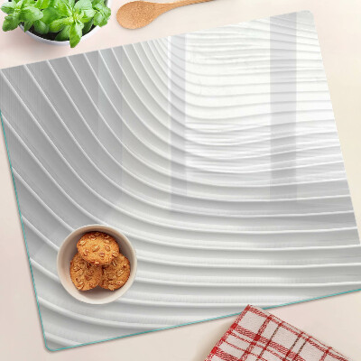 Planche à découper verre Vagues et lignes dans des tons de gris