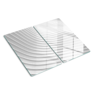 Planche à découper verre Vagues et lignes dans des tons de gris