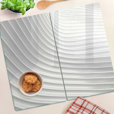 Planche à découper verre Vagues et lignes dans des tons de gris
