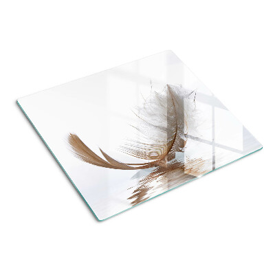 Planche à découper verre Plume sur le fond de l'eau