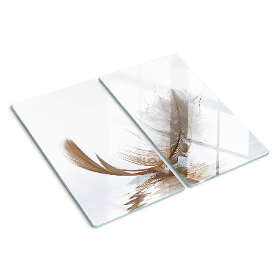 Planche à découper verre Plume sur le fond de l'eau