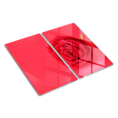 Planche à découper verre Rose rouge en arrière-plan