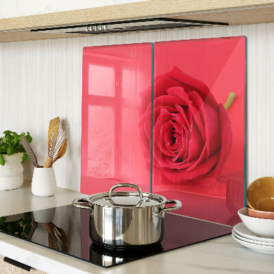 Planche à découper verre Rose rouge en arrière-plan