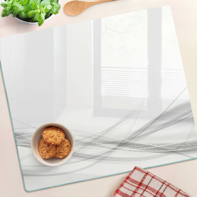 Planche à découper verre Lignes et vagues abstraites