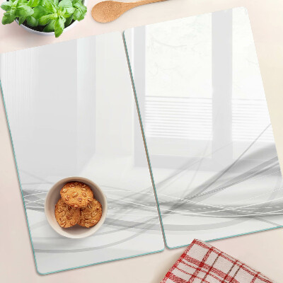 Planche à découper verre Lignes et vagues abstraites
