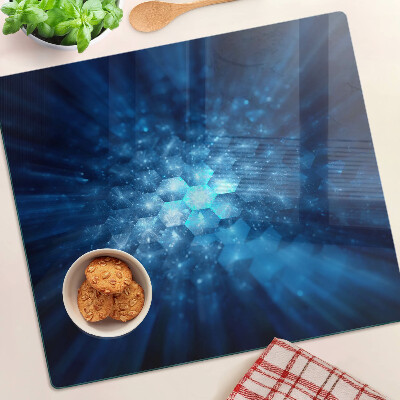 Planche à découper verre Rayons de lumière bleue