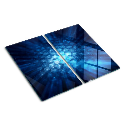 Planche à découper verre Rayons de lumière bleue