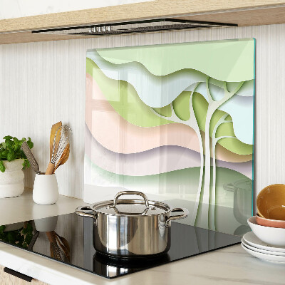 Planche à découper verre Vagues abstraites aux couleurs pastel