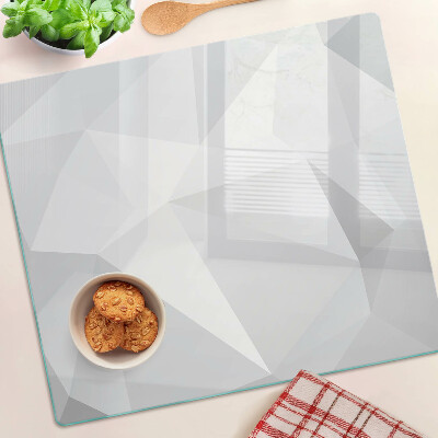 Planche à découper verre Formes géométriques dans des tons de gris