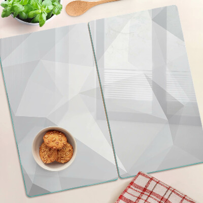Planche à découper verre Formes géométriques dans des tons de gris