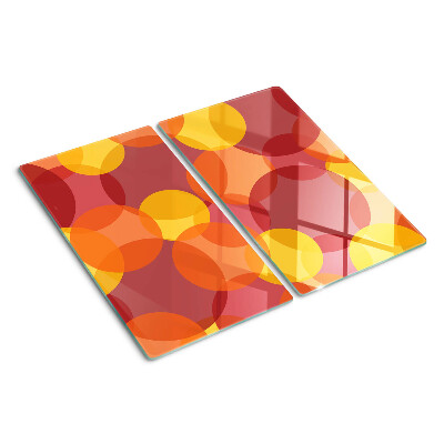 Planche à découper en verre Cercles colorés aux tons chauds