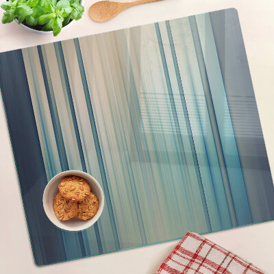Planche à découper en verre Lignes abstraites dans des tons de bleu