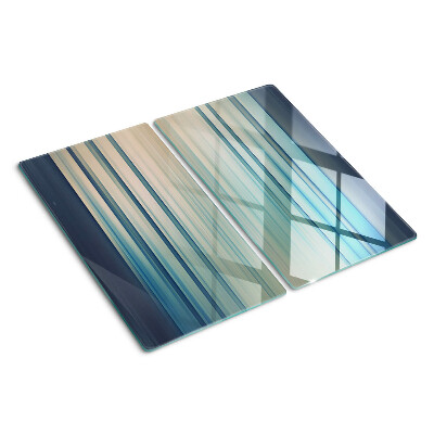 Planche à découper en verre Lignes abstraites dans des tons de bleu